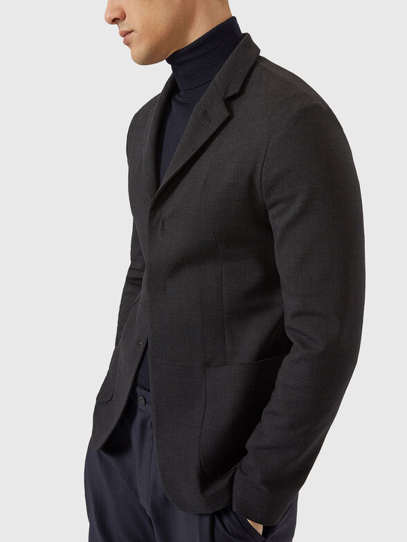 Dark gray wool jacket - 1