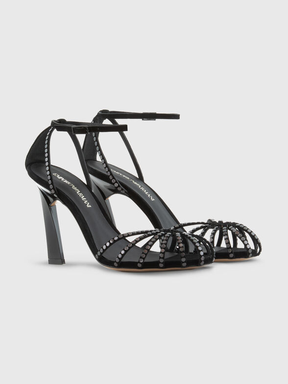 Heeled sandals with eyelets - 2