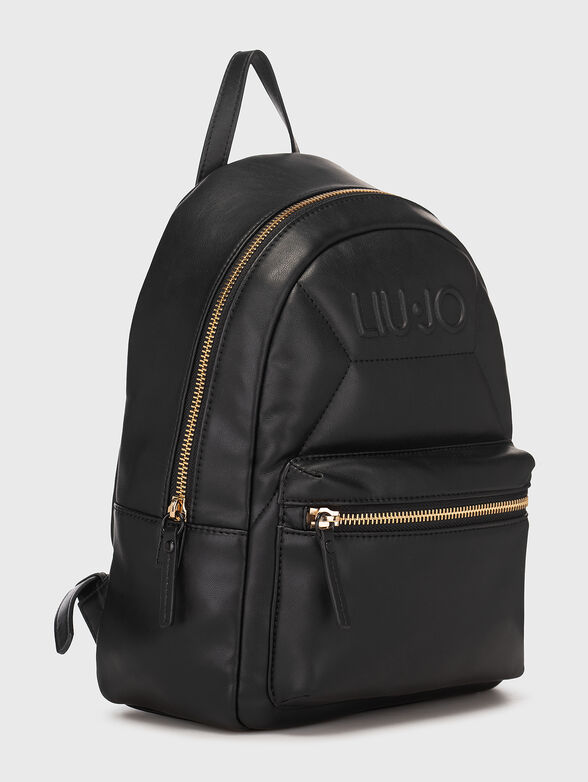 Black backpack with logo accent - 3