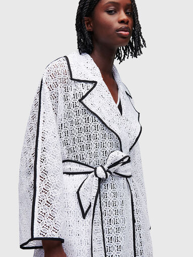 KL lace coat with embroidery - 5