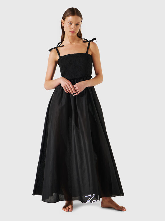 Rochie de plajă cu bretele accentuate - 1