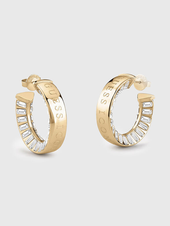 ICON earrings with crystals in gold color - 1