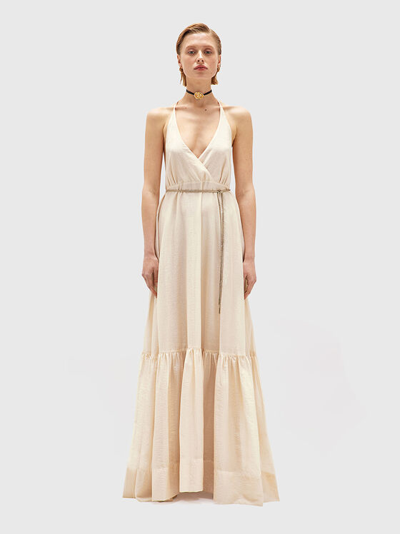 Rochie maxi cu decolteu în V - 1