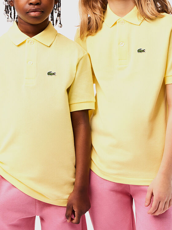 Cotton polo shirt with logo  - 1