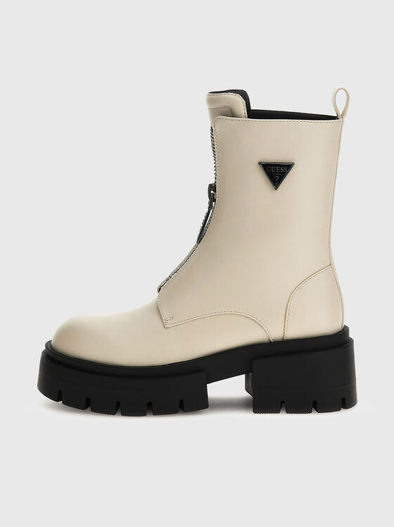 LEILA faux leather boots with zip - 1