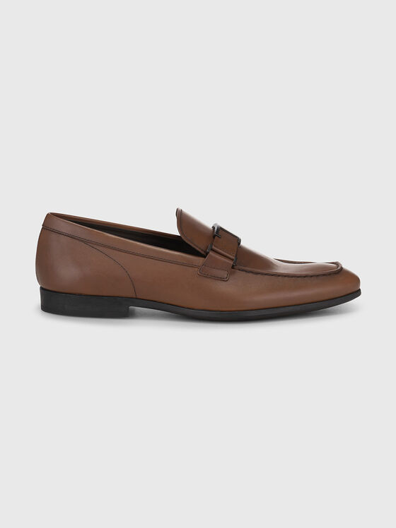 Brown leather loafers  - 1