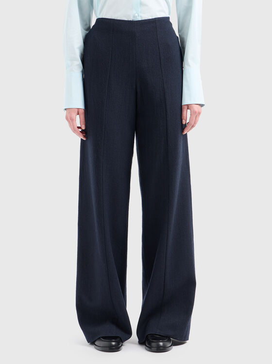 Pantaloni drepți cu talie înaltă - 1