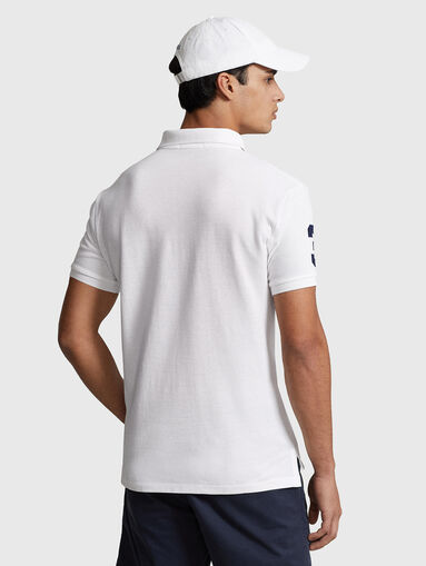 White Polo-shirt with embroidery and patch - 3