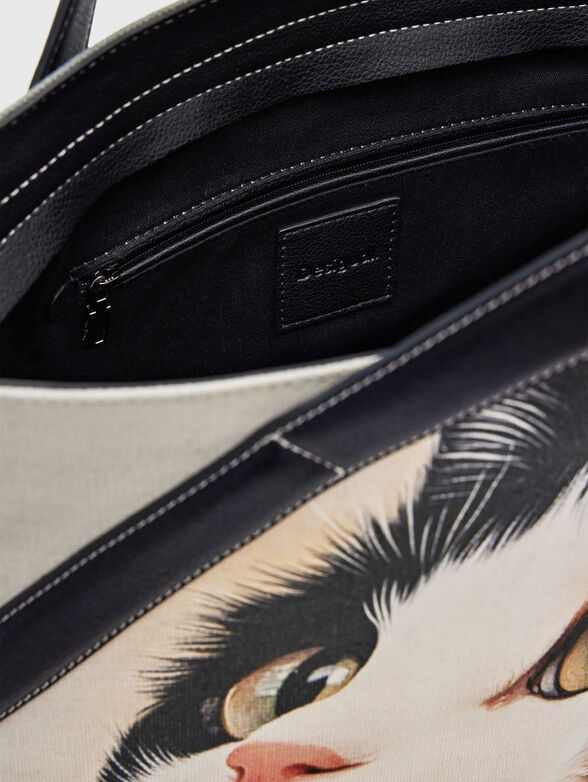 Printed textile shopper bag - 6