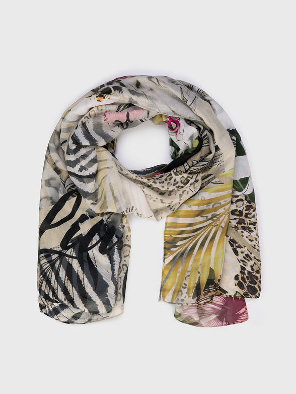 Scarf with floral motifs - 1