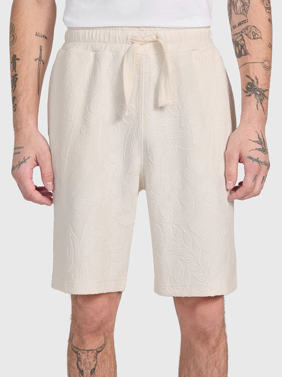 Pantaloni scurți cu imprimeu jacquard - 1