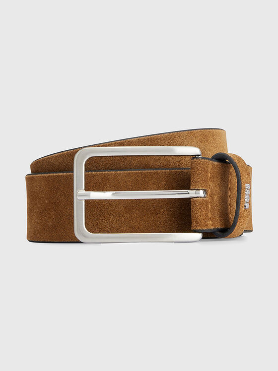 Dark blue suede belt - 1