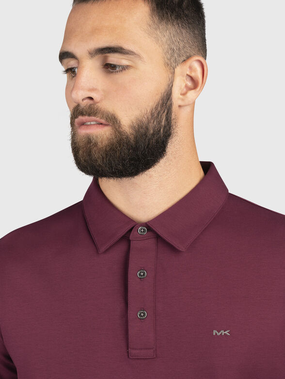 Embroidered logo cotton polo shirt - 4