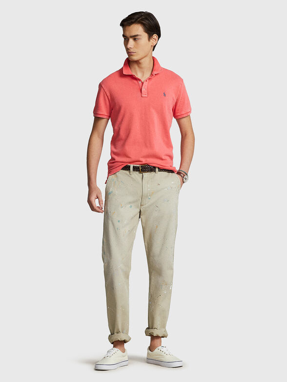 Polo-shirt in coral colour - 2