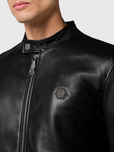 Black leather jacket  - 4