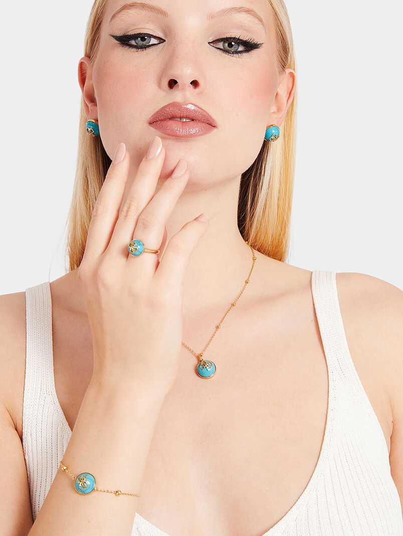 4G LOGO BOULE bracelet with blue detail - 3