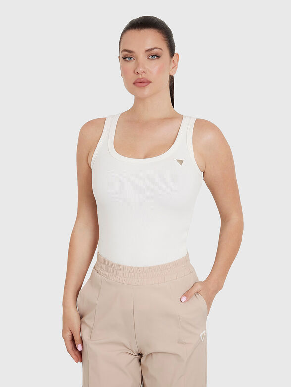 COLETTE beige рibbed top - 1