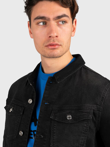 Black denim jacket - 4