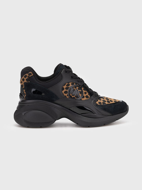 Pantofi din piele ZUMA cu logo - 1