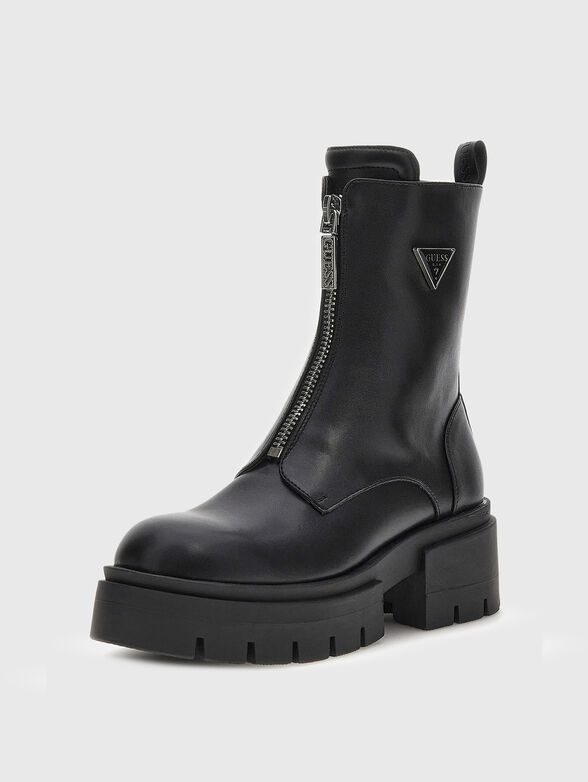 LEILA faux leather boots with zip - 2