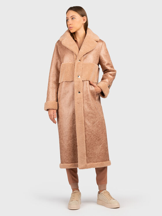 Double-face coat in beige color - 1