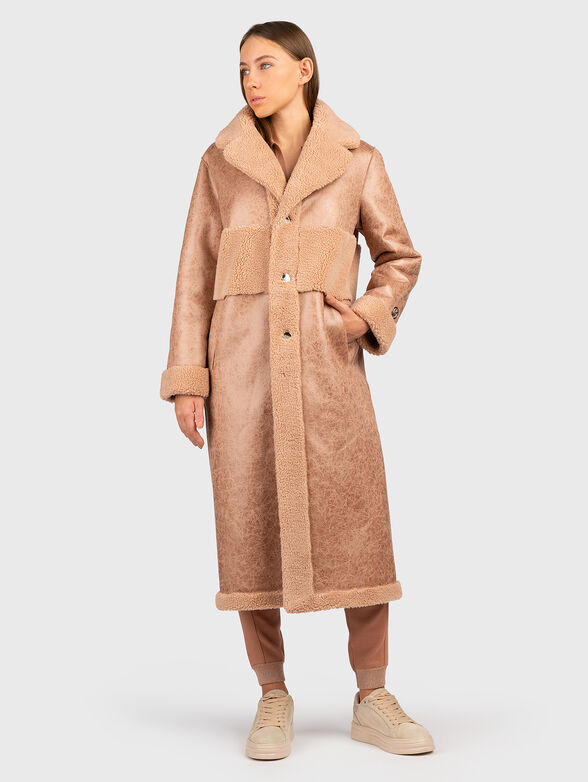 Double-face coat in beige color - 1