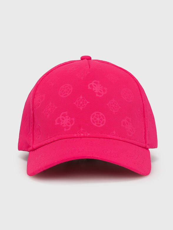 Black baseball cap with logo print - 1