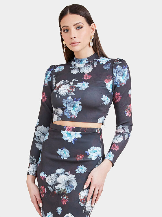 Top with floral print - 1