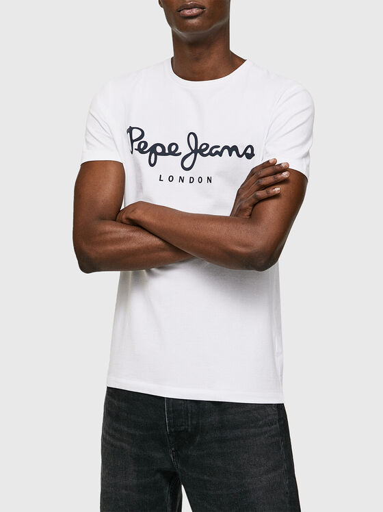Tricou alb ORIGINAL STRETCH N cu imprimeu logo - 1