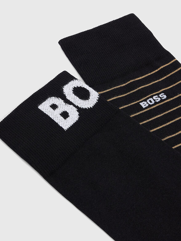 Two-pack of socks with logo accents  - 2