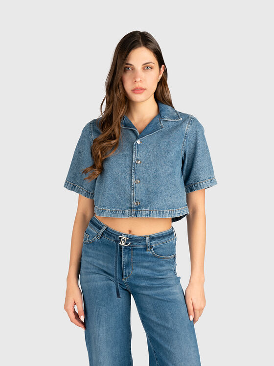 Cămașă scurtă din denim - 1