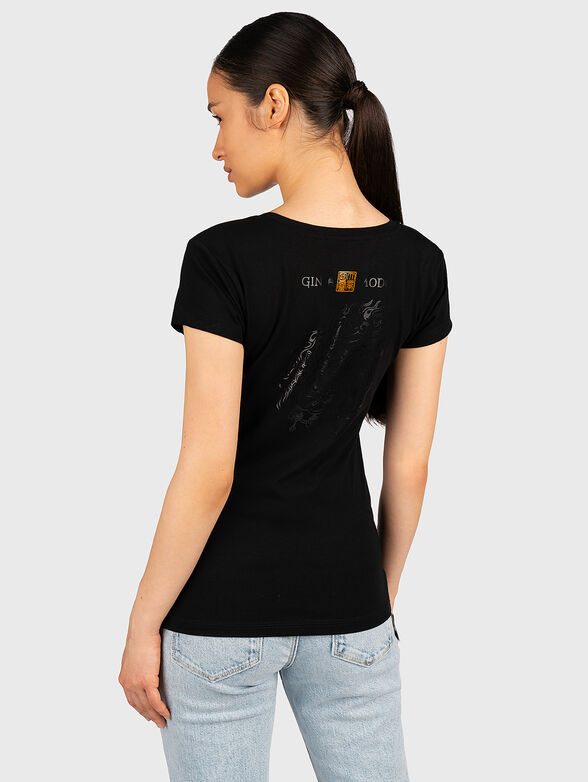 TSL058 black T-shirt with print - 2