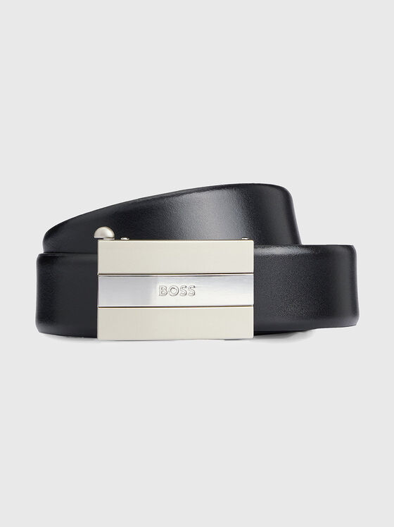 Leather belt with logo  - 1