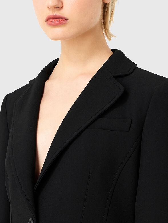 Black blazer with single-breasted fastening - 4