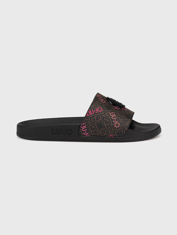 KOS 07 beach slippers with contrasting logo print - 1
