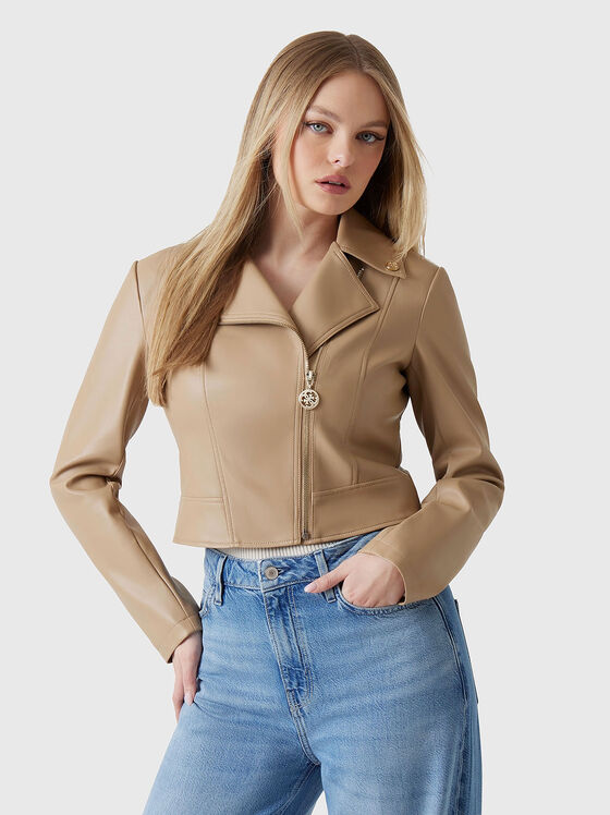 Short jacket with accent zipper - 1