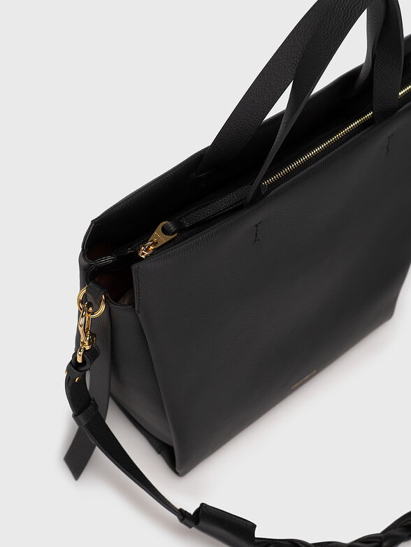 Leather bag with grainy texture - 6