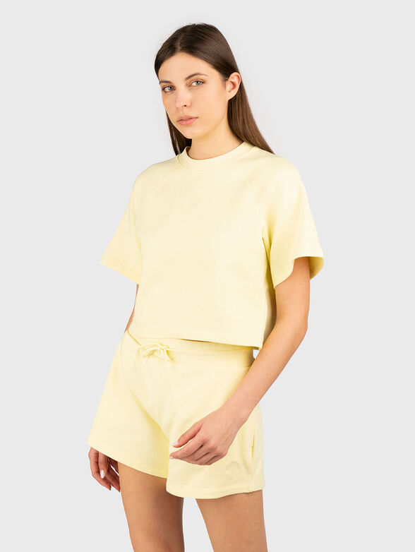 DORLINA cotton T-shirt with oval neckline - 1