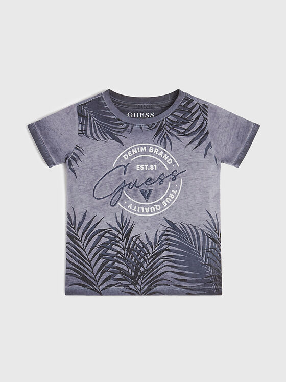 Tricou din bumbac cu motive florale - 1
