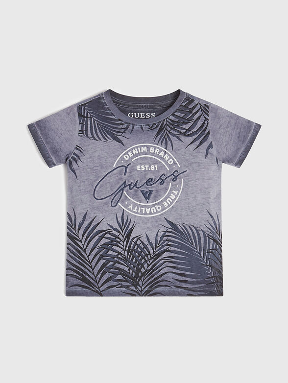 Cotton T-shirt with floral motifs - 1