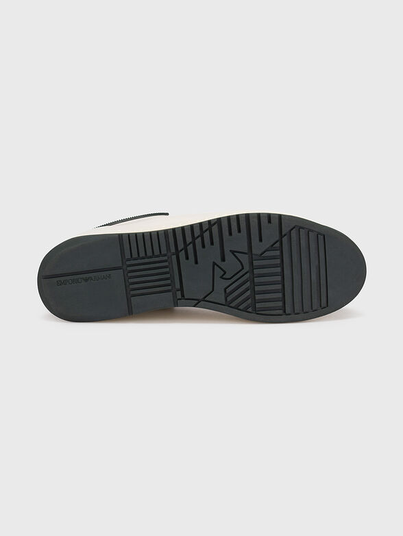 Leather sneakers with logo - 5