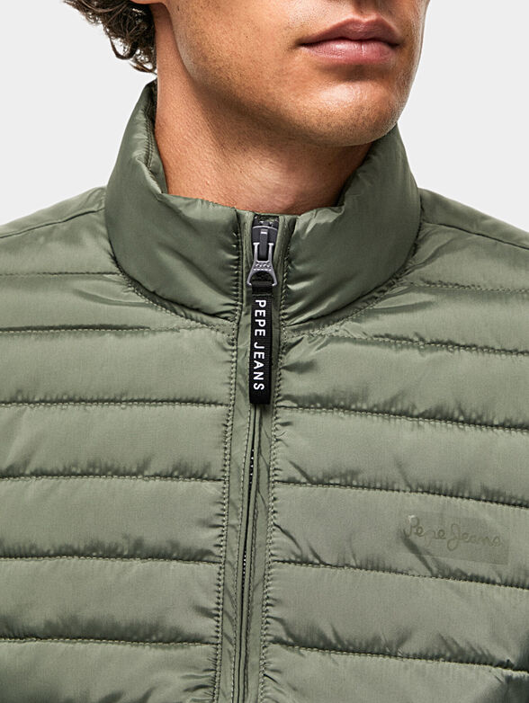CONNEL green jacket with quilted effect - 4