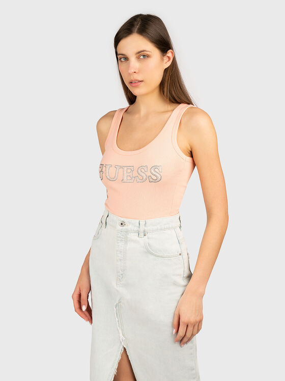 Ribbed top with rhinestones  - 1