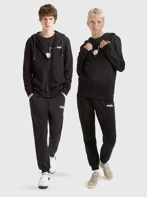 Unisex sweatshirt with hood and zip - 1