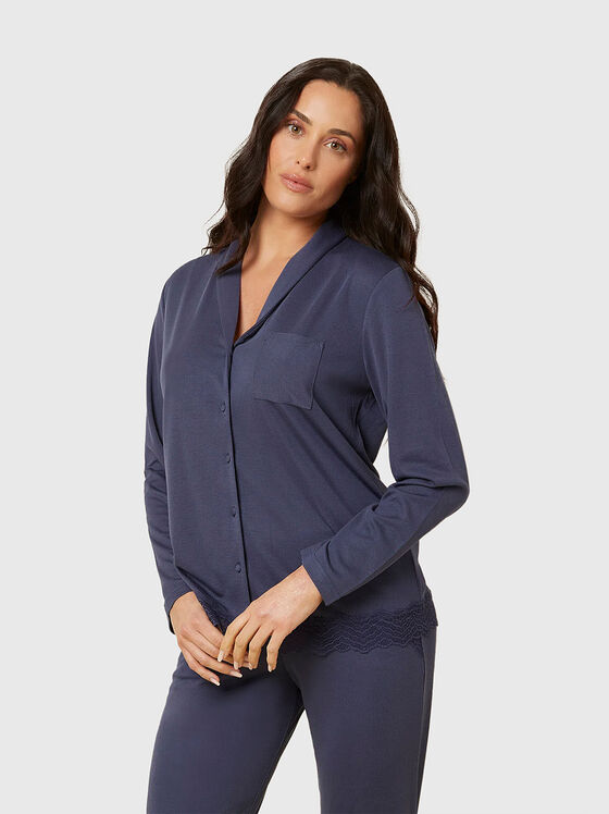 Bluză de pijama cu nasturi RIB LACE - 1