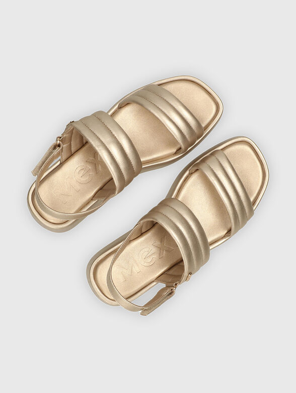 Golden quilted sandals  - 6