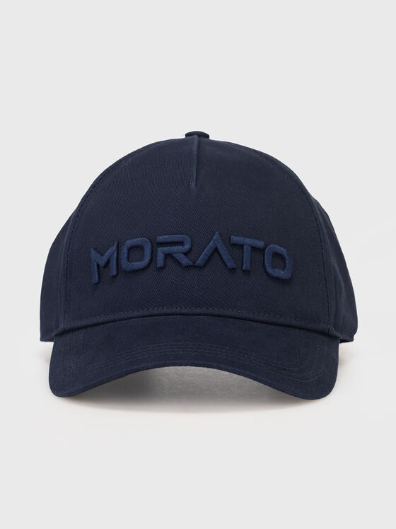 Șapcă cu logo brodat în albastru închis - 1