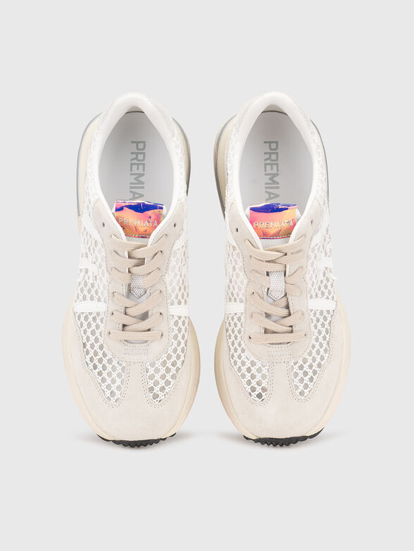 CASSIE suede and textile sneakers - 6