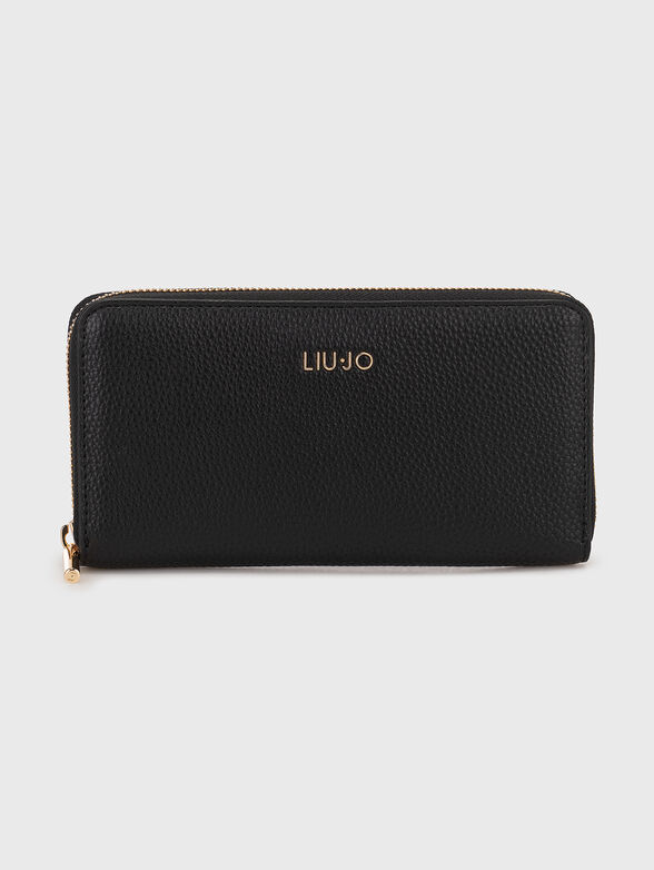 Black wallet with grainy texture - 1