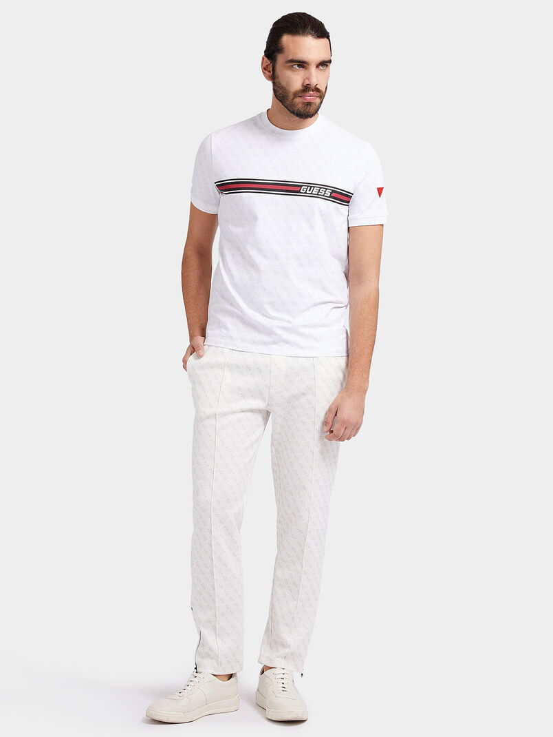 JAMEY beige T-shirt with monogram print  - 3